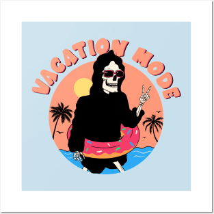 Vacation Mode Grim Reaper Posters and Art